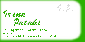 irina pataki business card